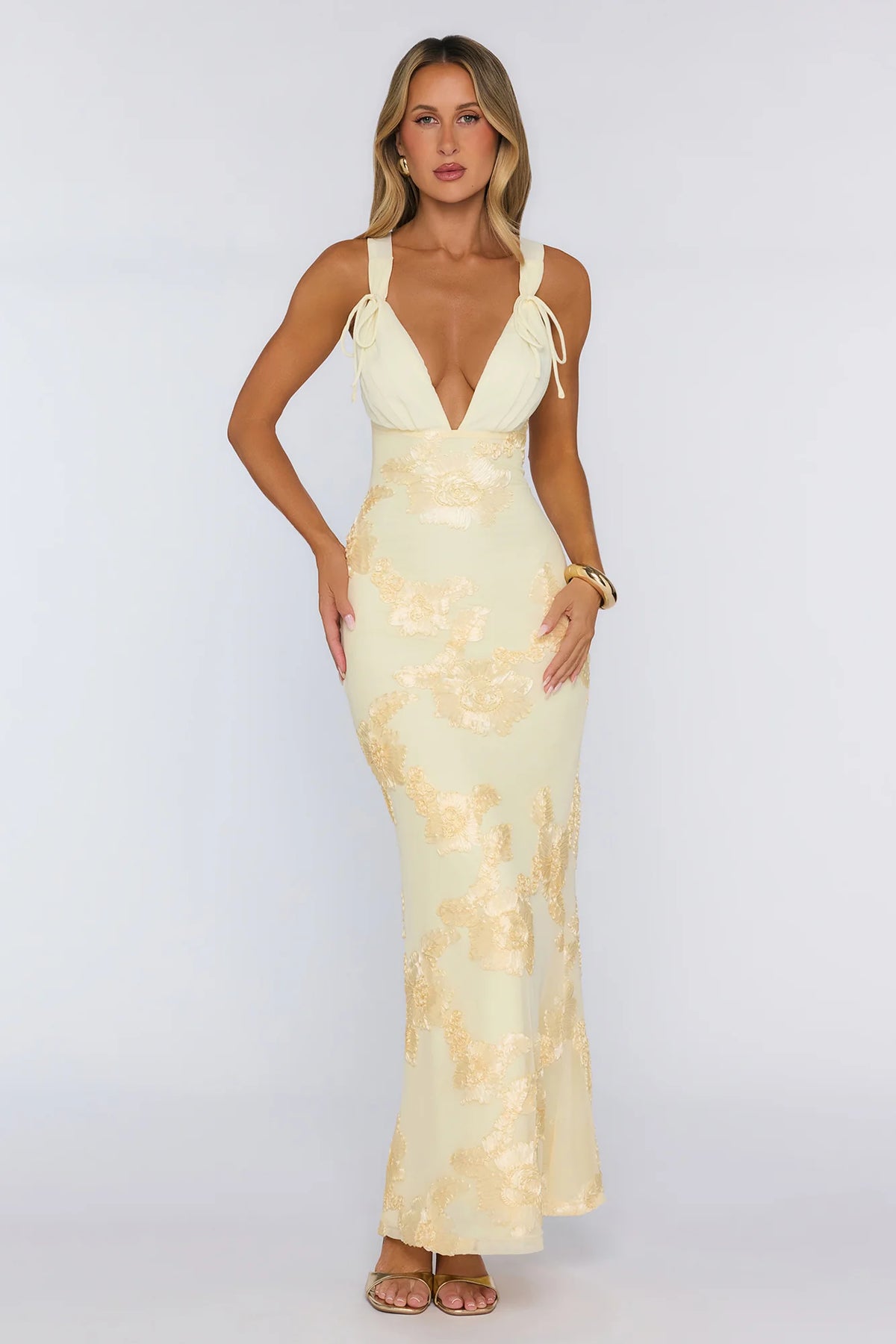 Effortless All Day Mesh Maxi Dress Yellow