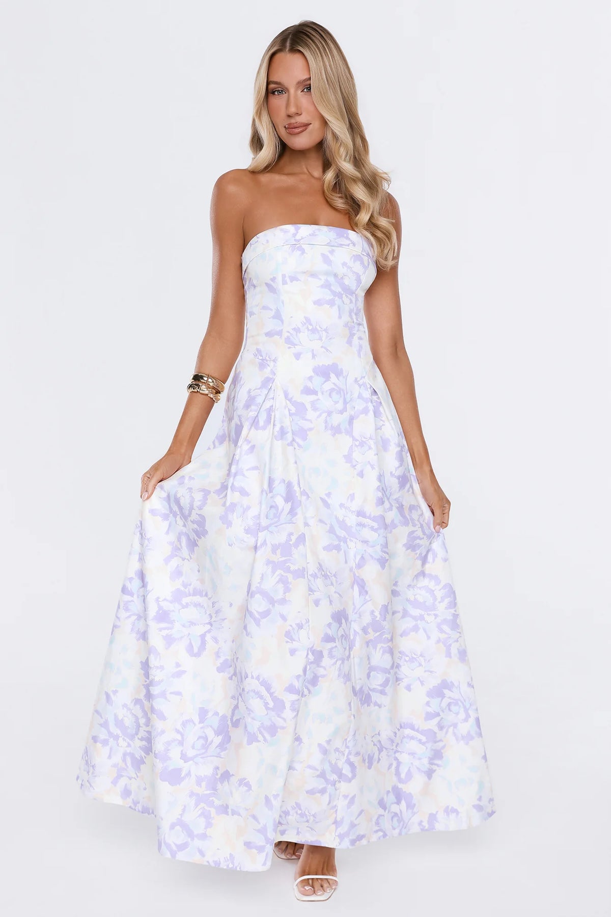 Simply Lovely Strapless Maxi Dress Lilac