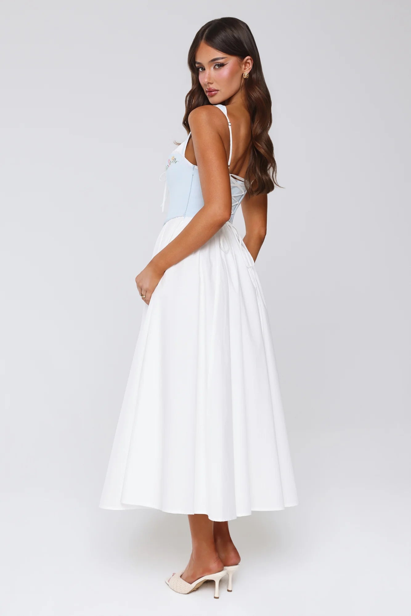 Cottage Glow Maxi Dress Blue