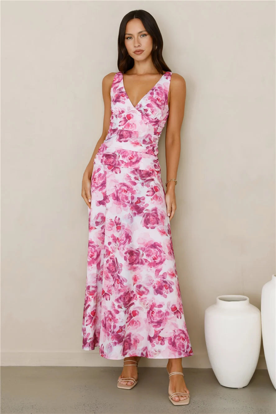 Sunset Radiance Maxi Dress Pink