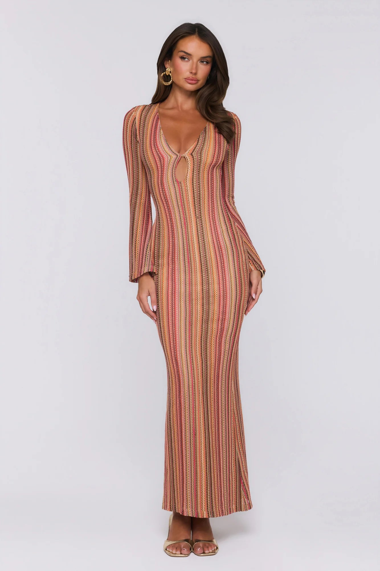Crystal Coast Knit Maxi Dress Multi