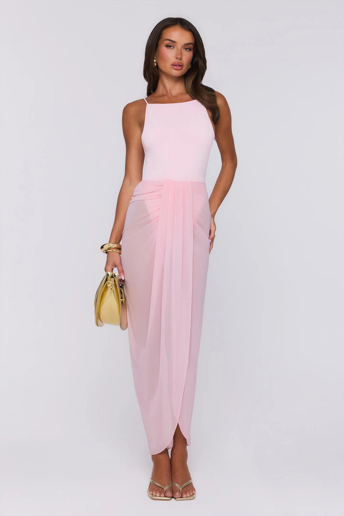 Sea Foam Dreams Maxi Dress Pink