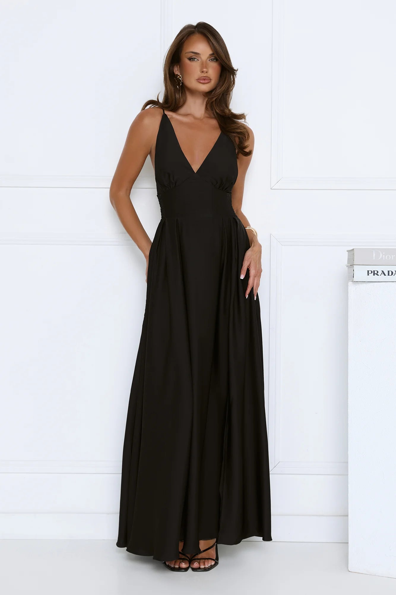 Secret Strolls Maxi Dress Black
