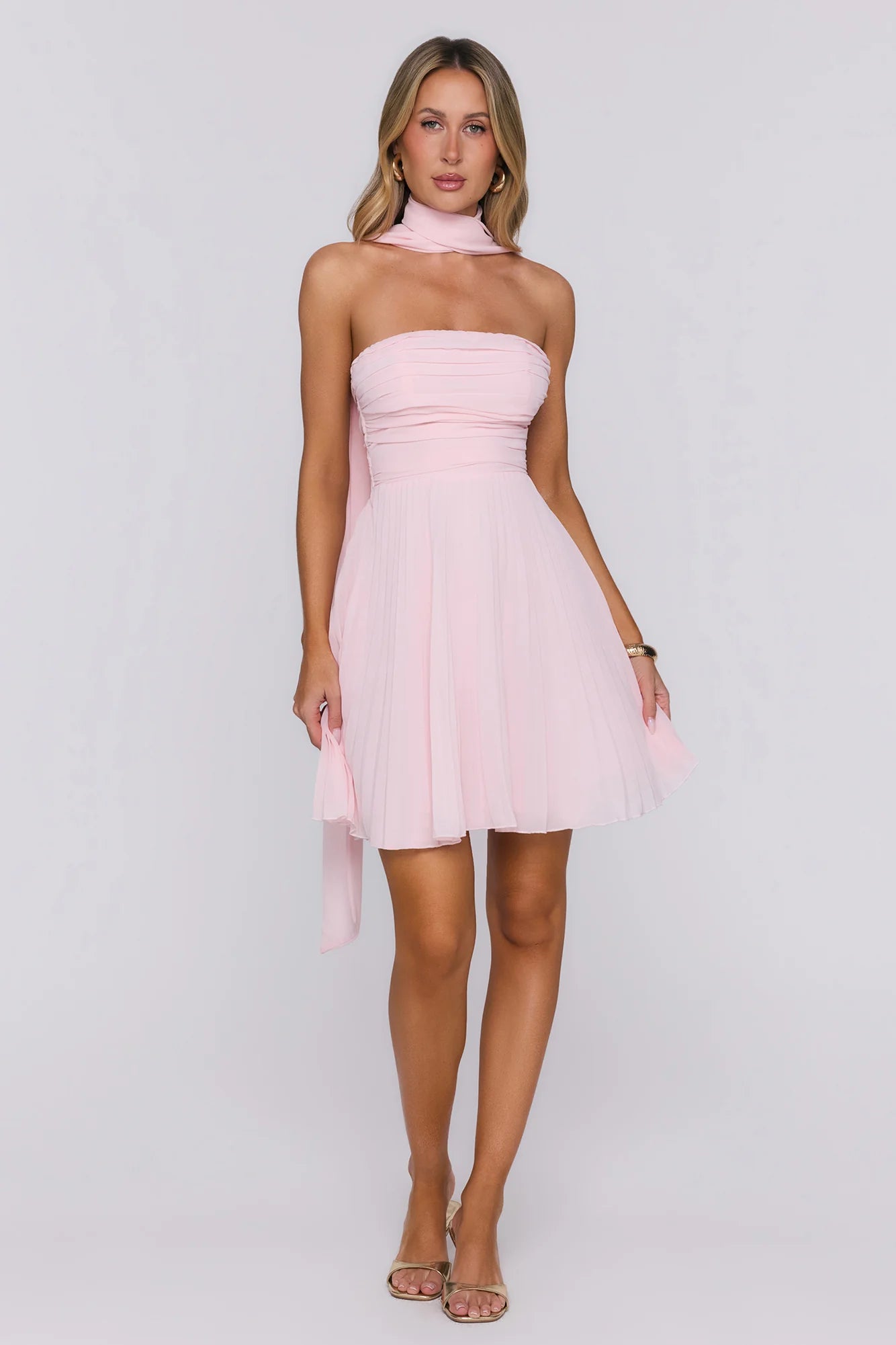 Hot Girl Holiday Strapless Mini Dress Pink