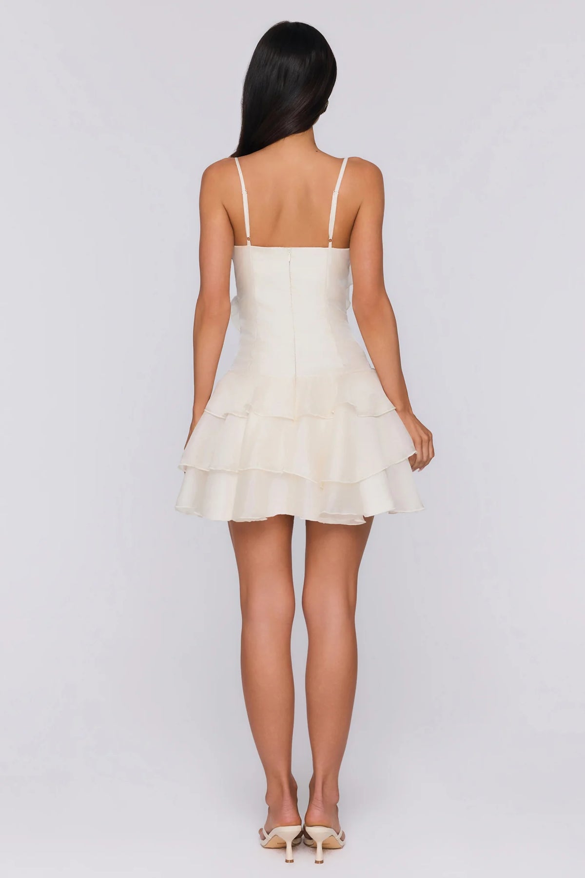 Softly Poised Mini Dress Cream