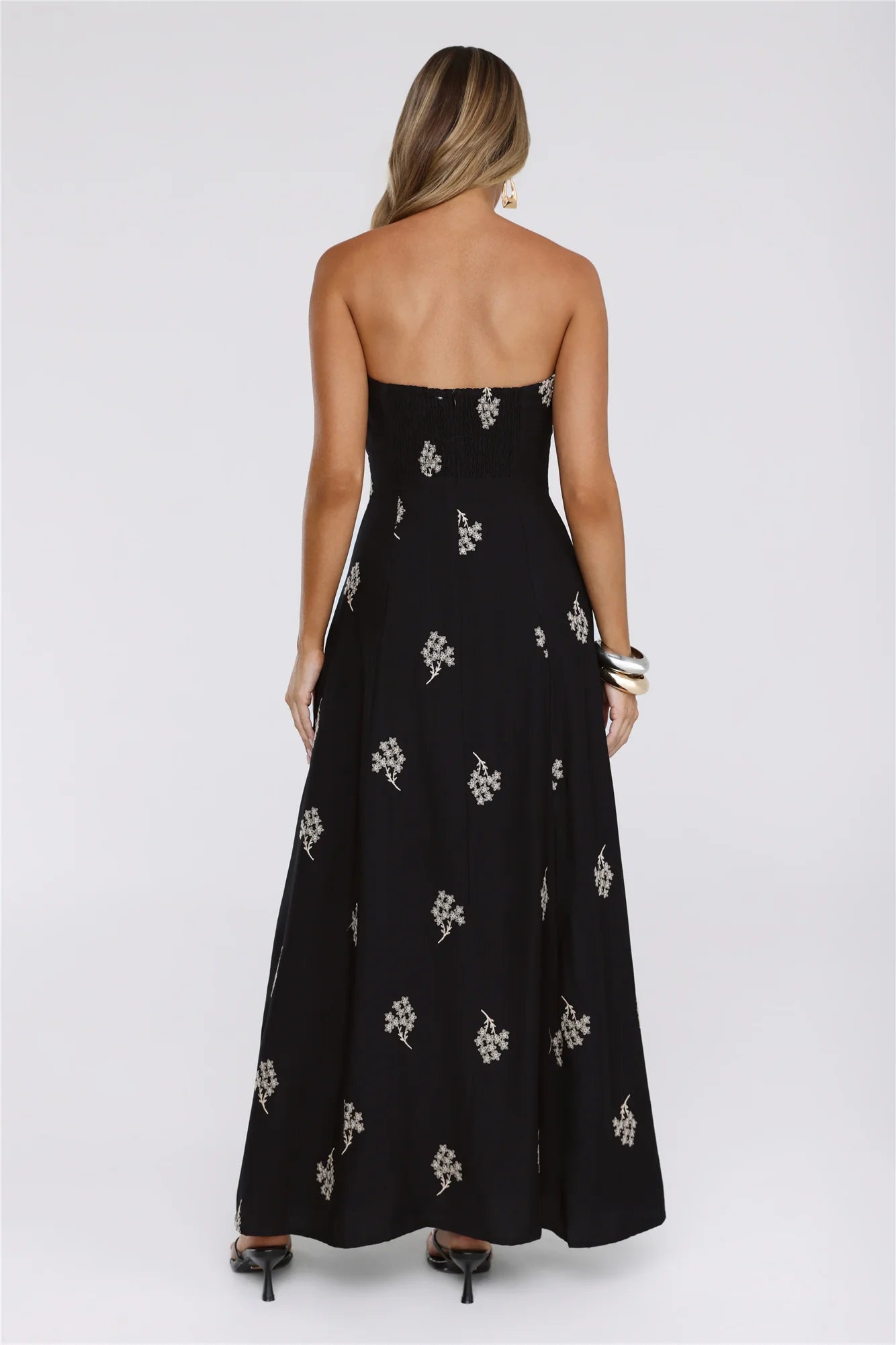 Icon Edit Strapless Maxi Dress Black