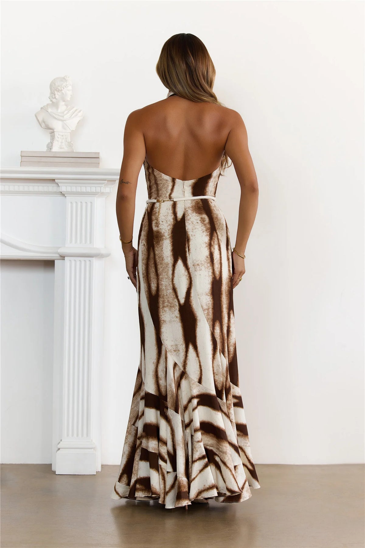 Wild Soul Halter Maxi Dress Brown