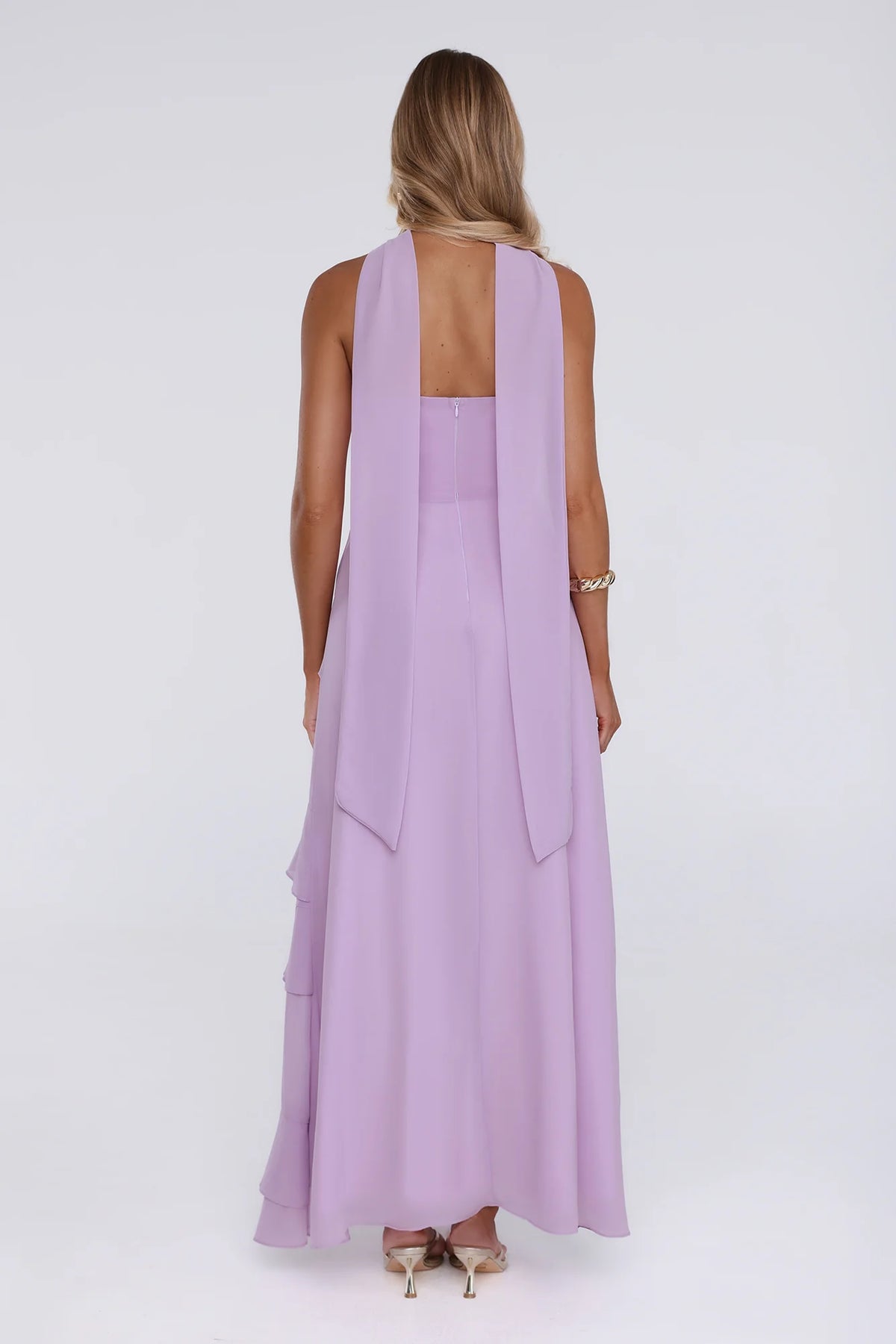 Sunset Reverie Strapless Maxi Dress Lilac