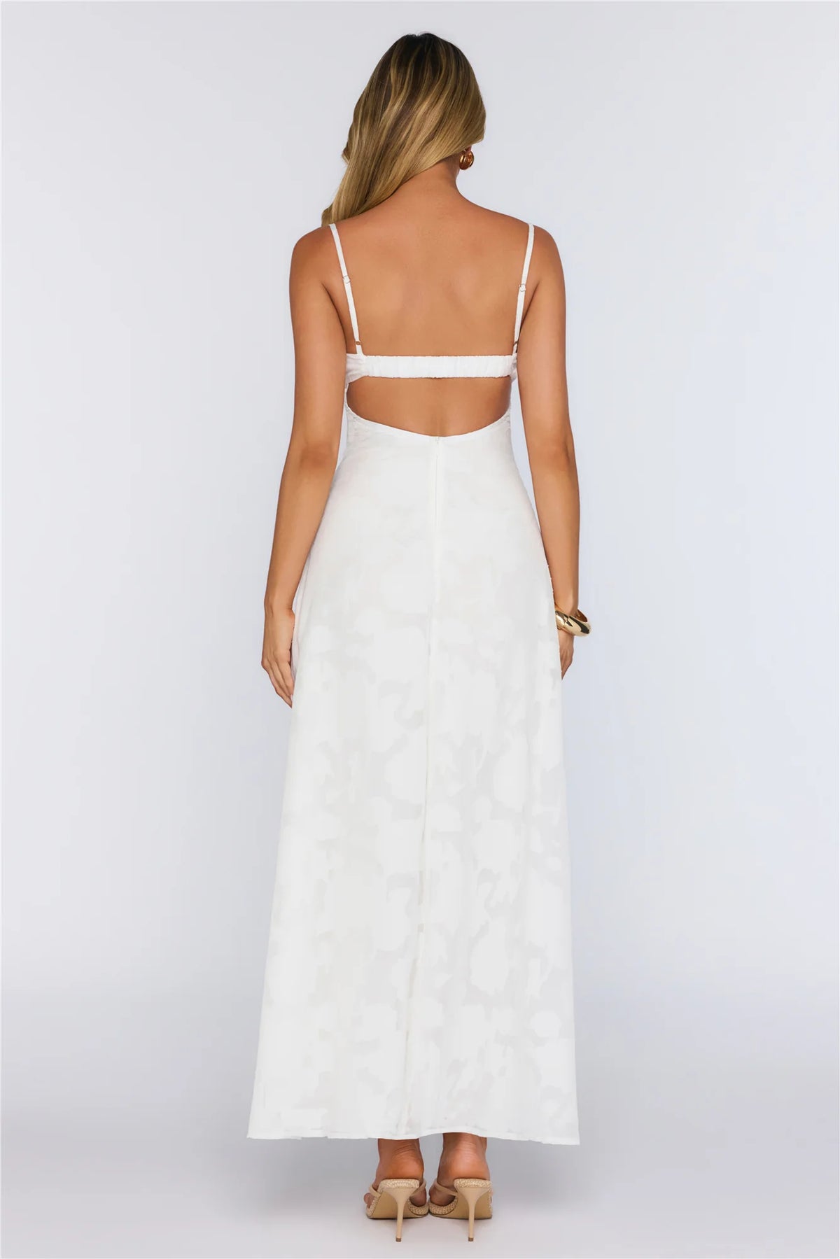 Pine Blossom Maxi Dress White