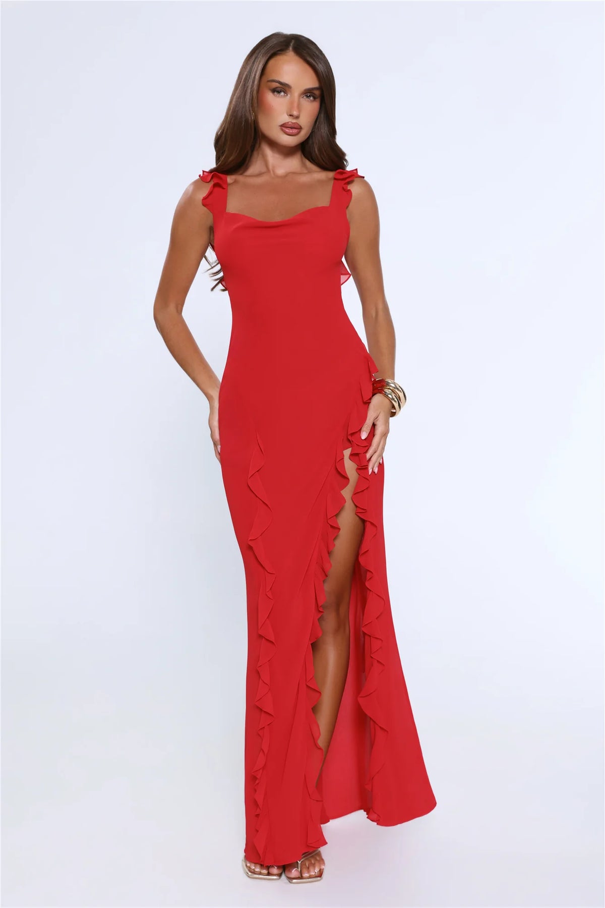 All Night Affair Maxi Dress Red