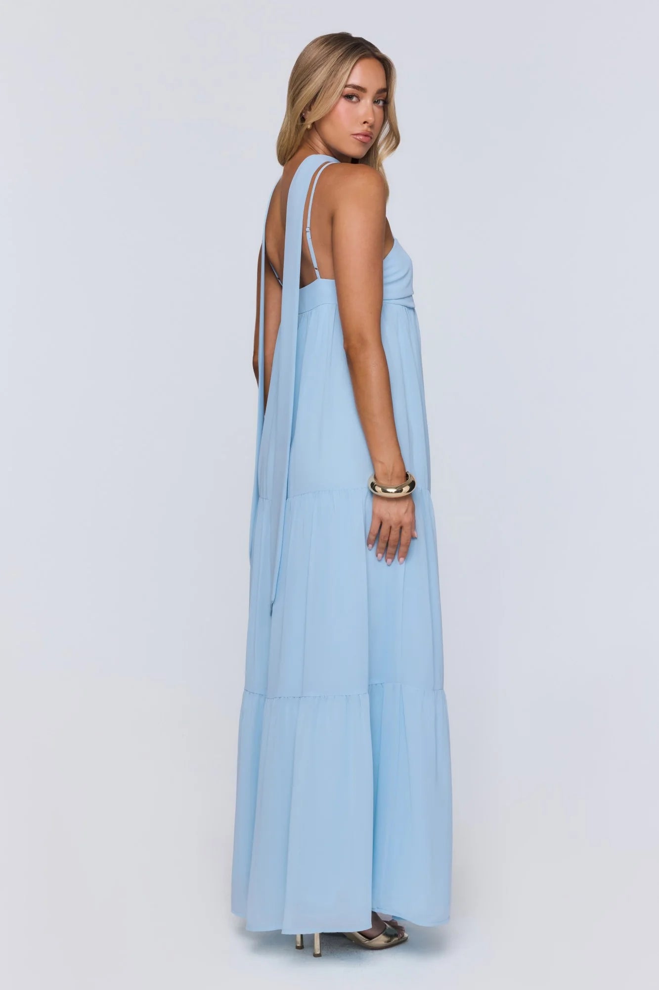 Flowing Sea Maxi Dress Blue