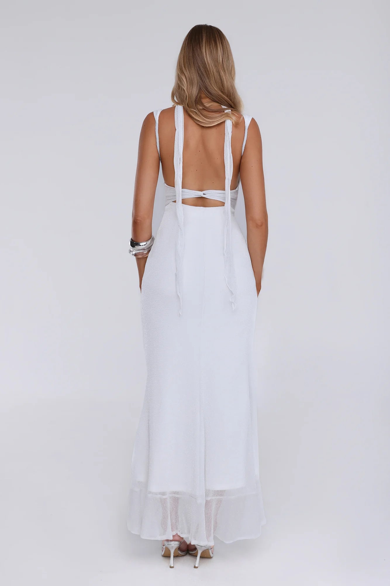 Glow In Twilight Maxi Dress Silver