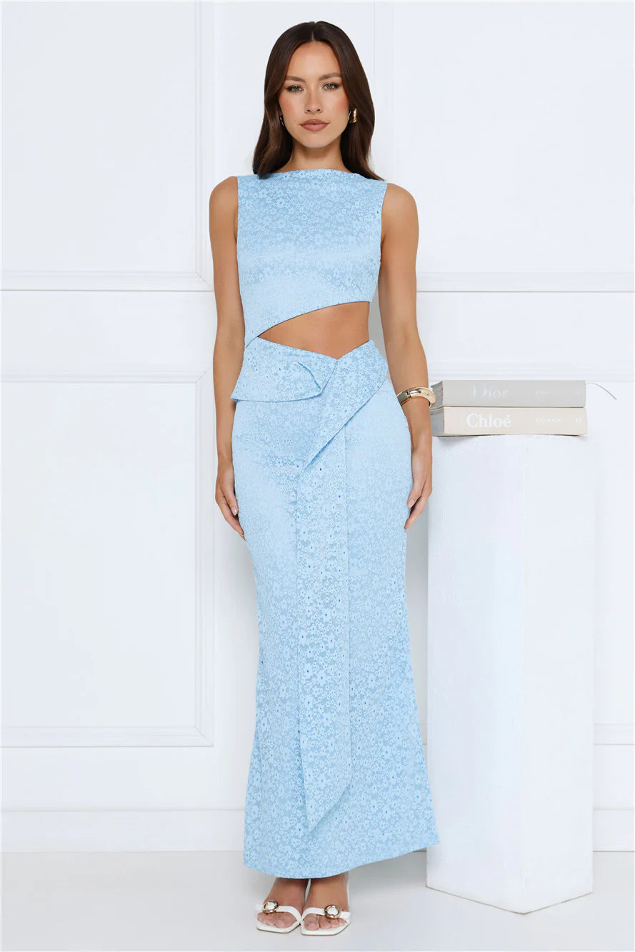 Kiss Me Quick Maxi Dress Blue