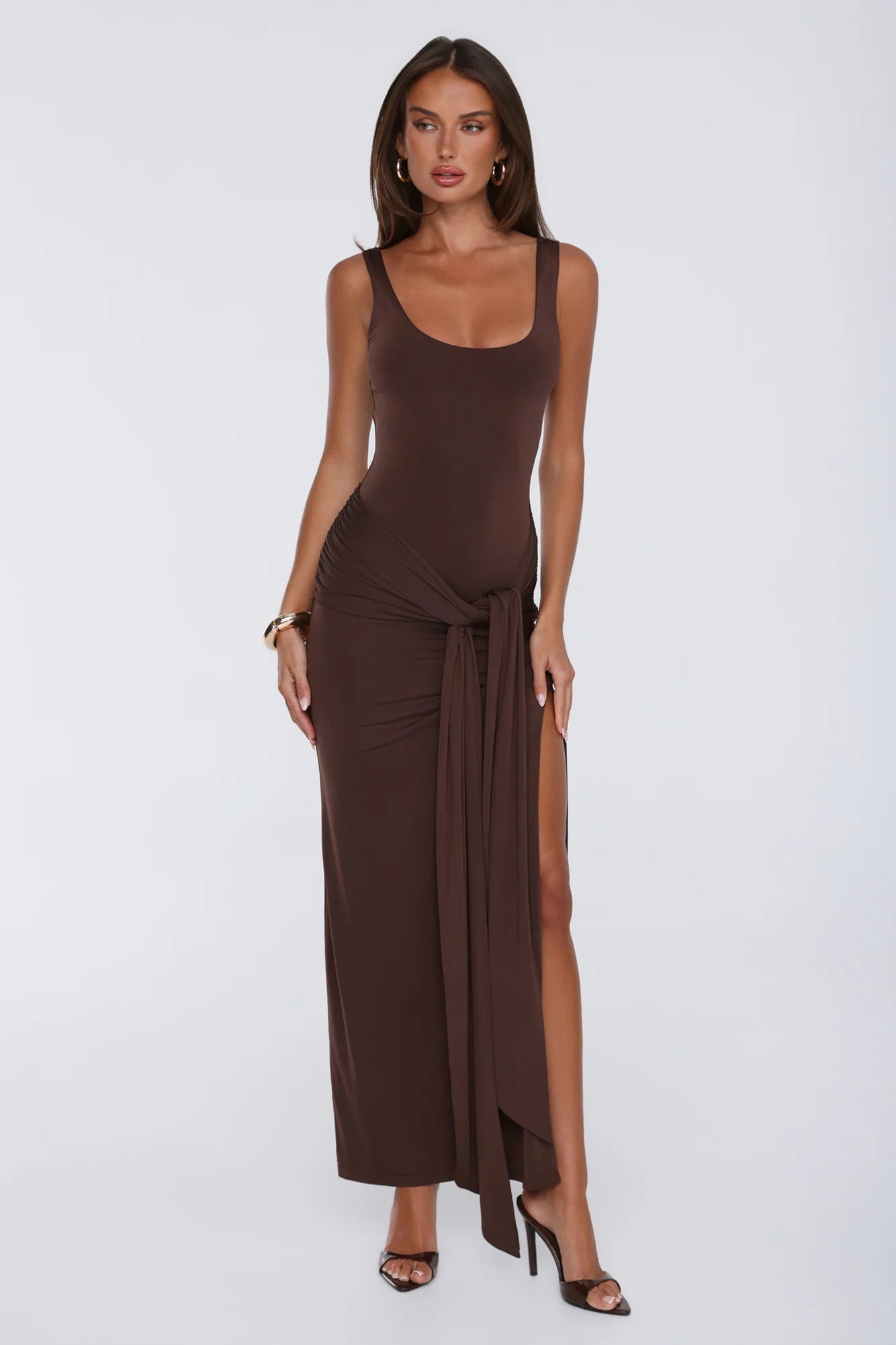 Maximum Style Maxi Dress Brown