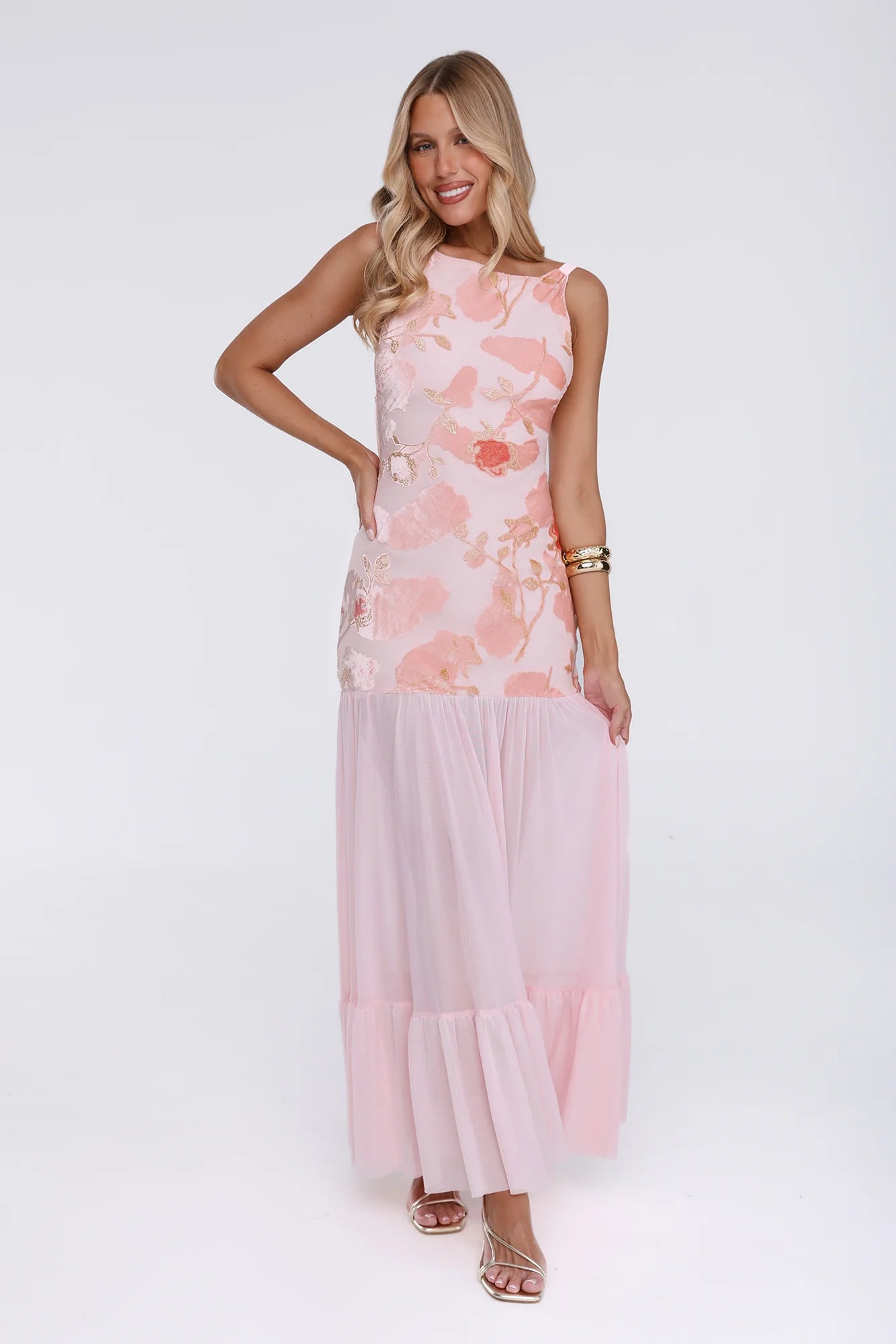 Sunlit Sonata Maxi Dress Pink