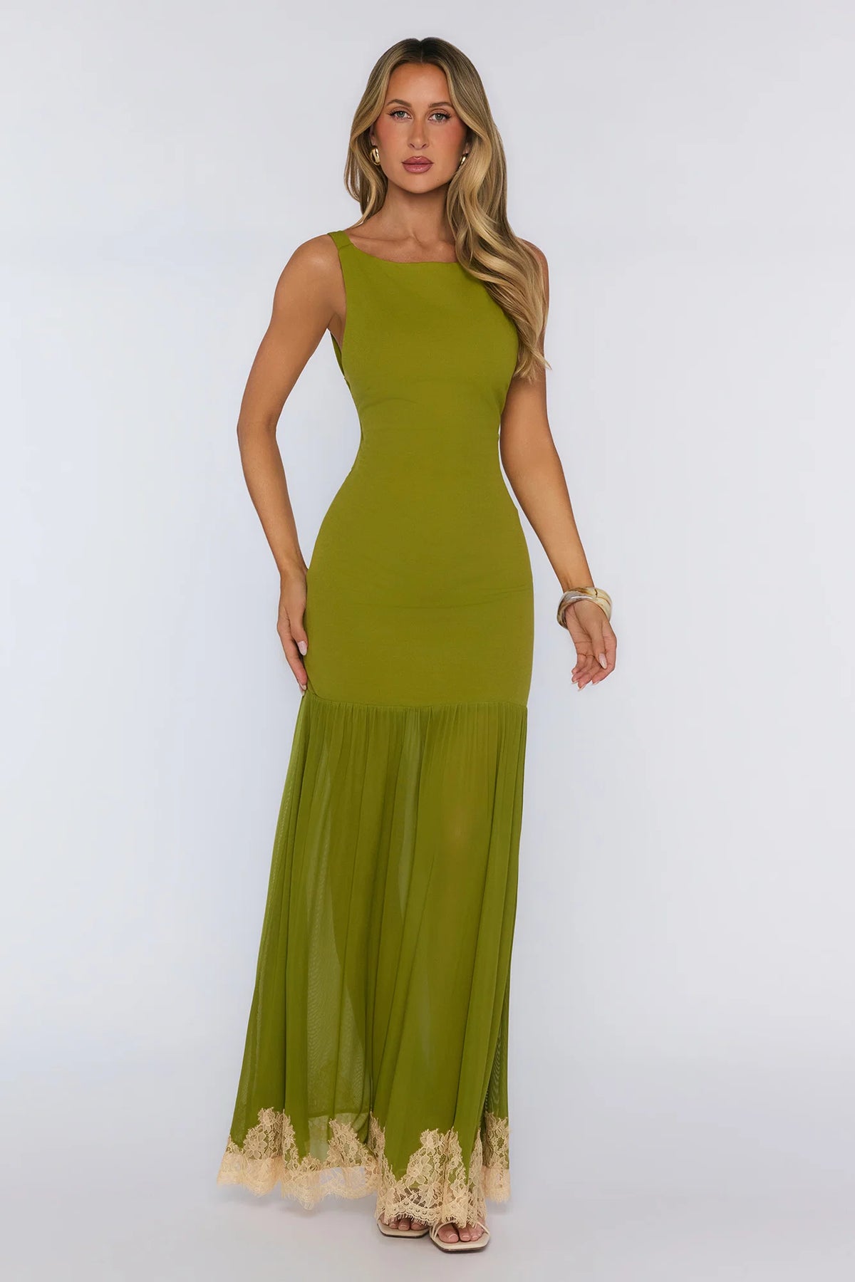 Next Level Energy Maxi Dress Olive
